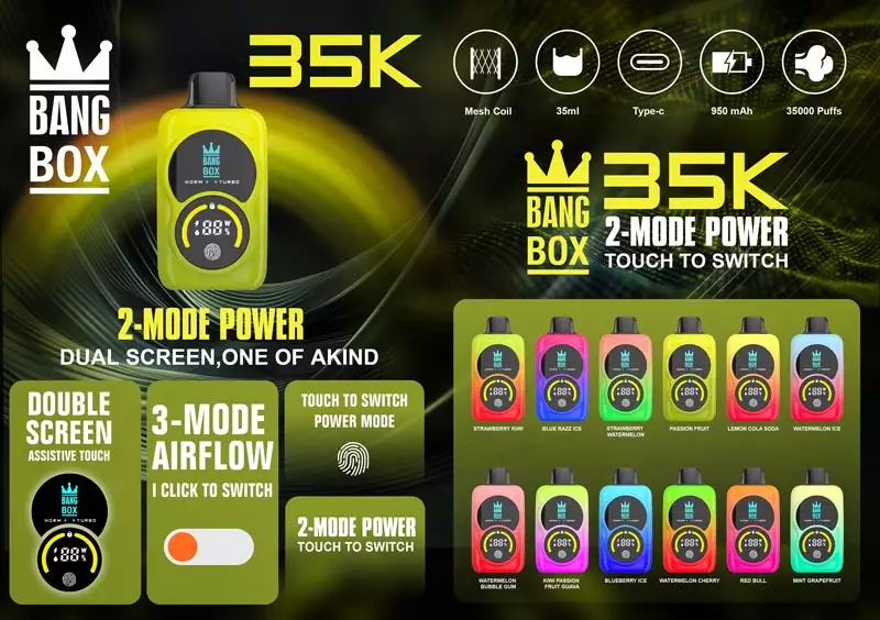 bang box vape 35k puffs flavor list