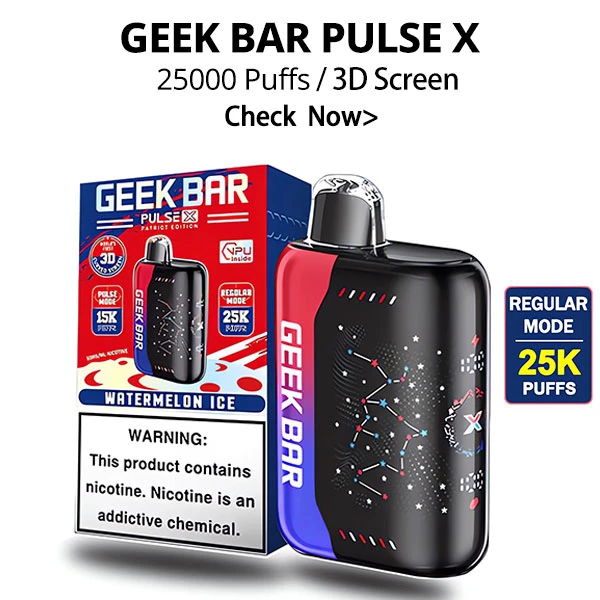 geek bar pulse x 25000 puffs USA