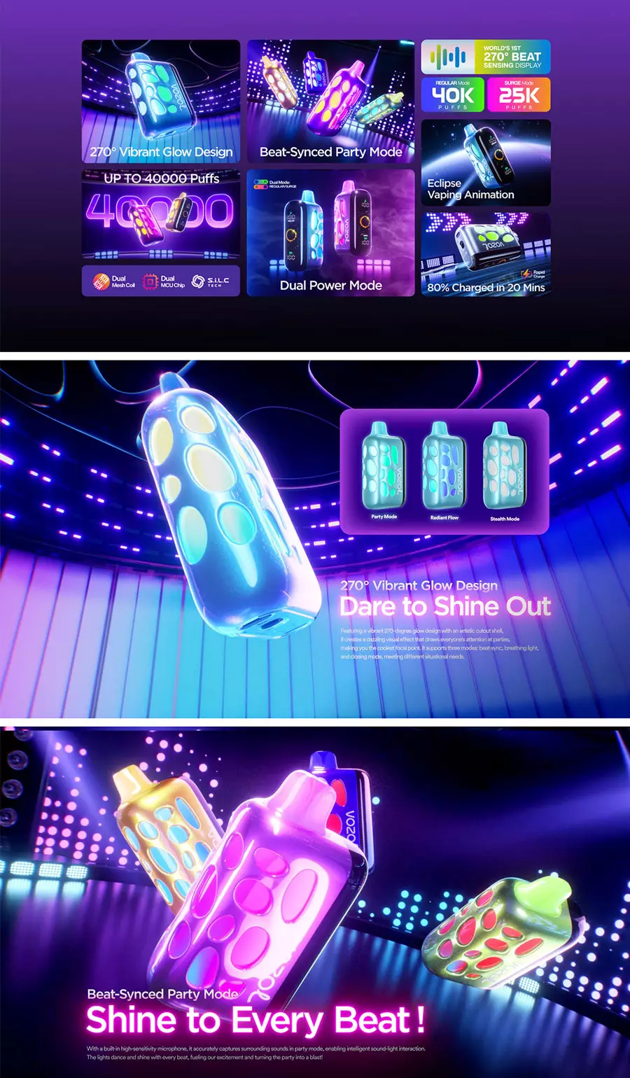 Original Vozol Rave 40000 Puffs price