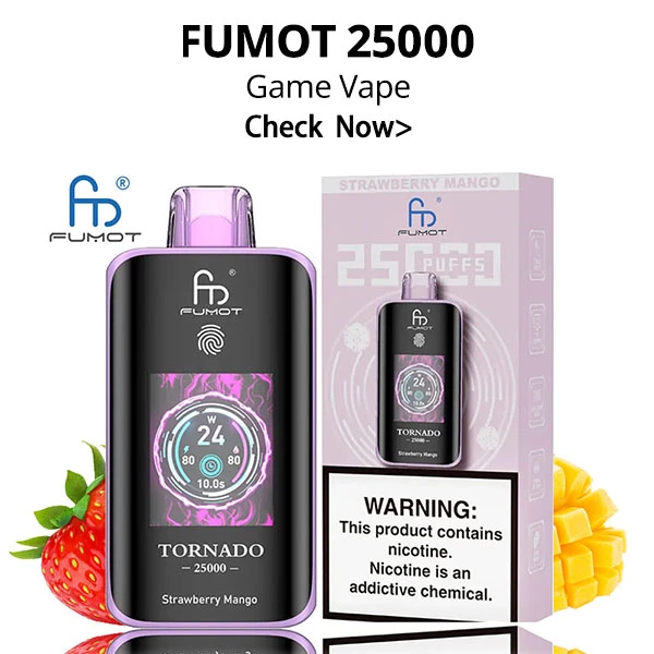 fumot tornado 25000 puffs game vape