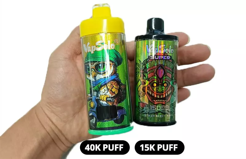 vapsolo 40k puff compare with 15k puff