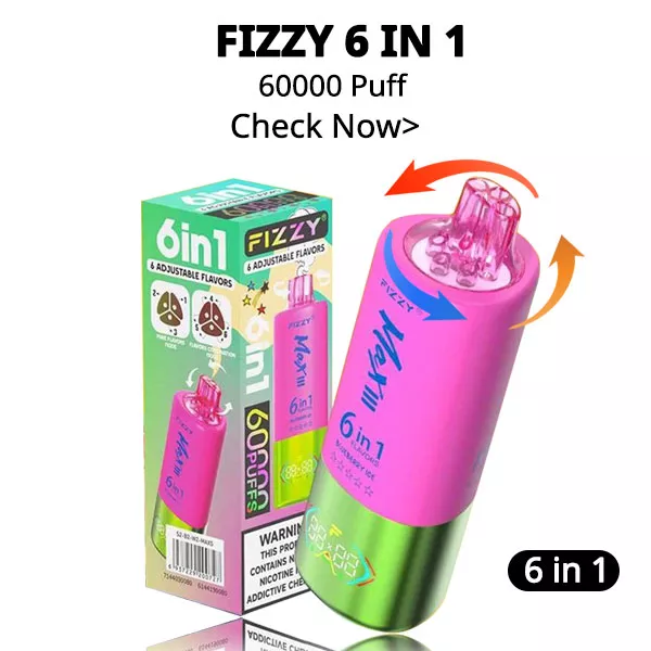 fizzy 60k puffs 6 in 1 vape