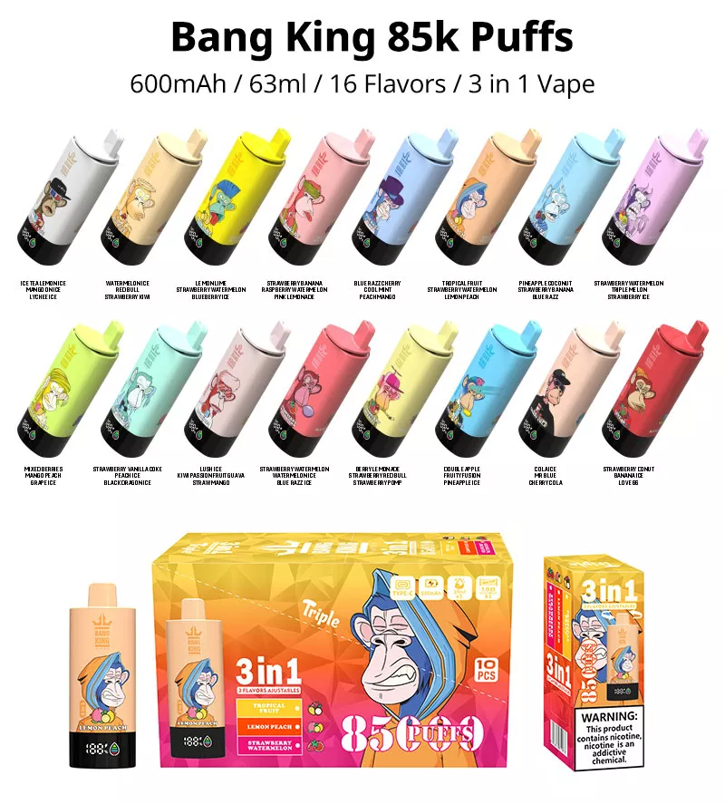 bang king 85k puffs 85000 puff flavors list