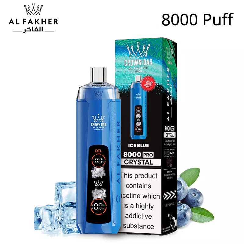 al fakher crystal 8000 puffs vape blue ice