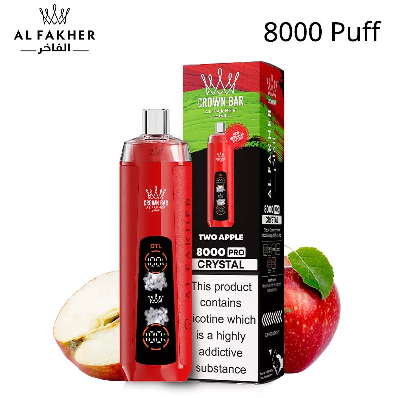 al fakher crystal 8000 puffs vape two apples