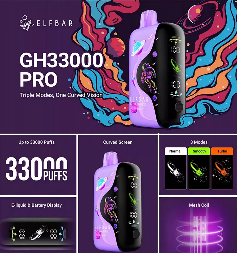 efl bar gh 33000 puffs diaposable vapes 3 power modes