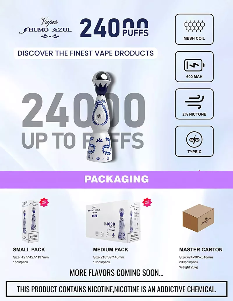 humo azul 24k puffs new  24000 puff vape