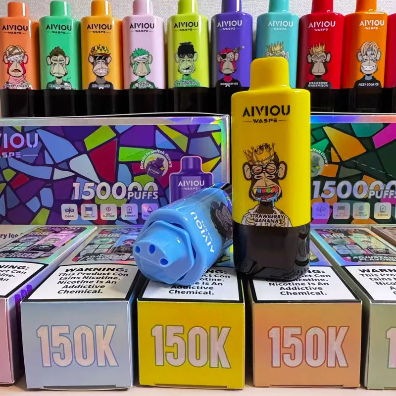 aiviou waspe 150k puffs 6 in 1 vape package