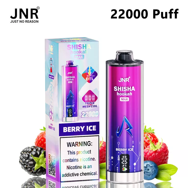 jnr 22k puffs shisha hookah vape 22000 puff berry ice