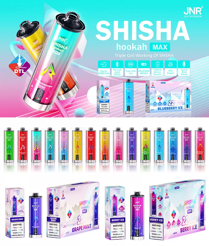 JNR 22K puffs 22000 shisha hookah vape 15 flavors list