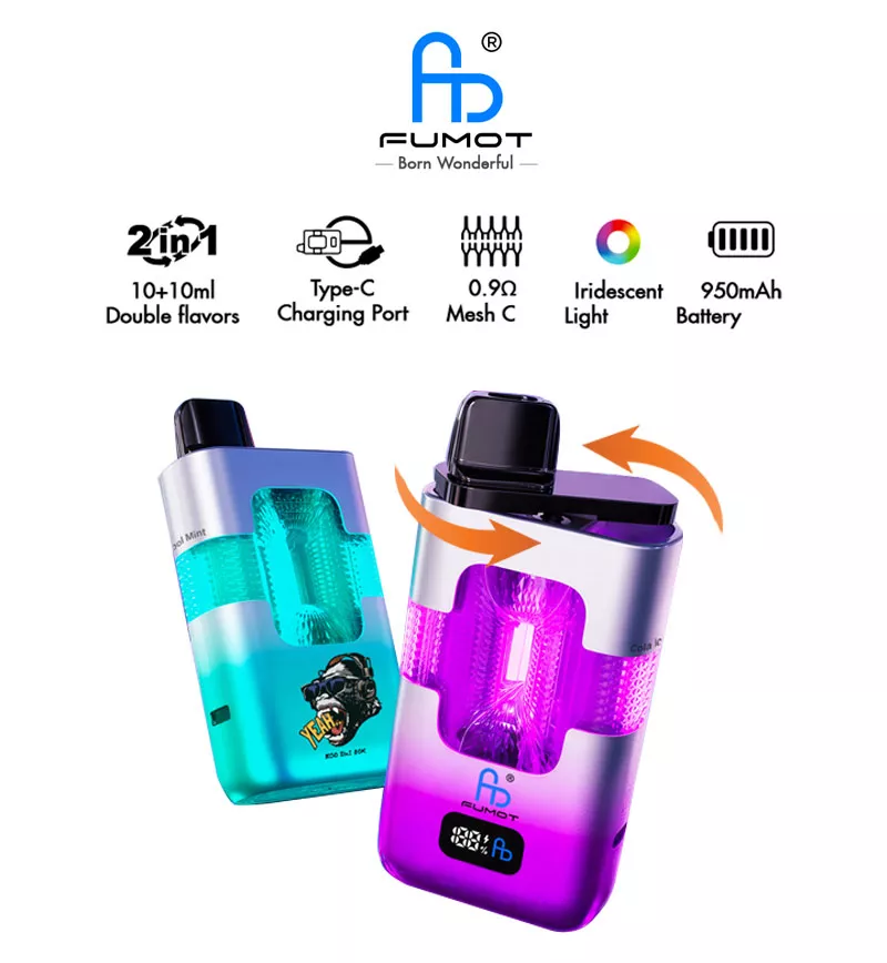 Fumot eco vape 2 in 1 50k puff dual flavors