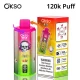 OKSO 120k puffs 6 in 1 vape led 10 flavors in stocks