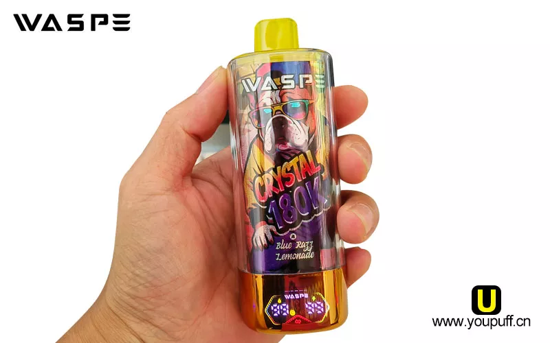 Waspe crystal 180k puffs 8 in 1 vape digital vapes
